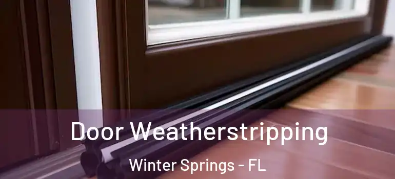  Door Weatherstripping Winter Springs - FL